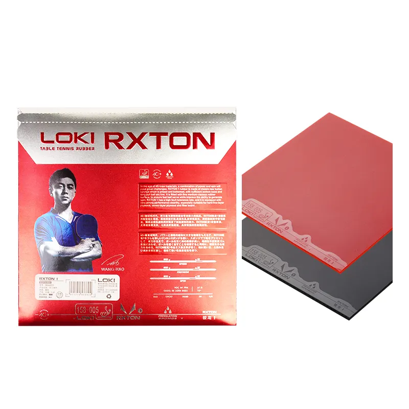 LOKi 2023 karet ping pong Rxton1 Harga kompetitif OEM/ODM merah ITTF raket tenis meja karet