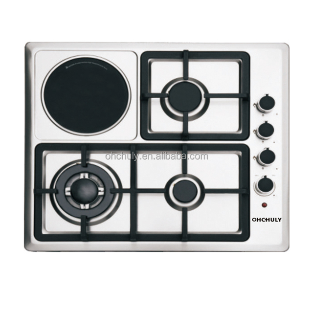 Factory Direct Selling 8mm Tempered Glass Panel Built-in 4 Burners Gas Hob Induction Cooktop for Household Use Energy Efficient