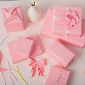 Hot Sale Recyclable Virgin <b>Pink</b> Kraft <b>Wrapping</b> <b>Paper</b> Roll For Gift Packaging Screen Printing Compatible Environmental Friendly - Product Image 2