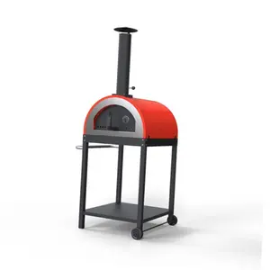 高品质燃木砖烤箱圆顶KU017W燃木披萨烤箱