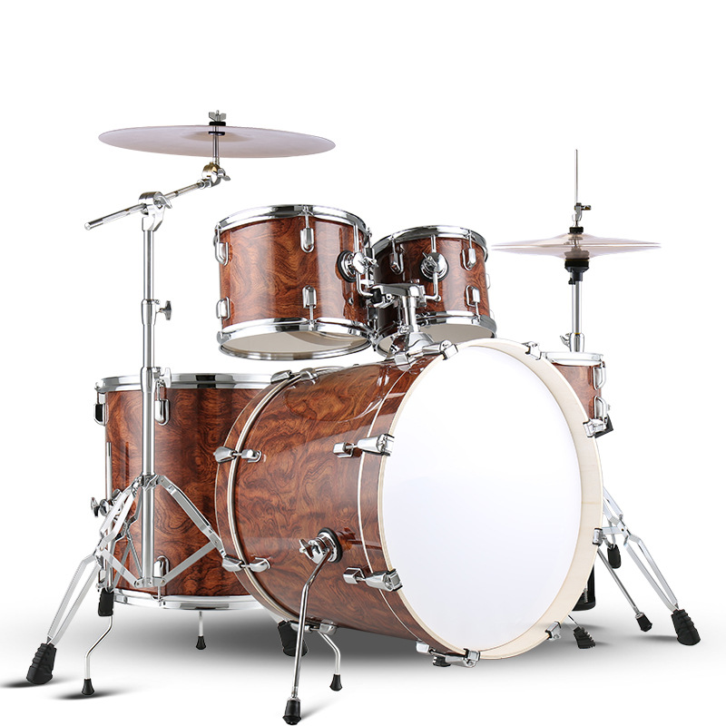 Профессиональный барабанный набор HUASHENG, музыкальный инструмент OEM ODM, 5 барабанных комплектов с аксессуарами