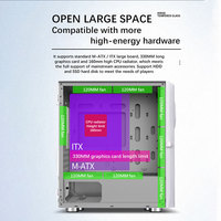 Offres Spéciales boîtier d'ordinateur de jeu de Style M-ATX/ITX tour moyenne en aluminium avec rvb USB3.0 nouveau châssis et tours à cadre 3D