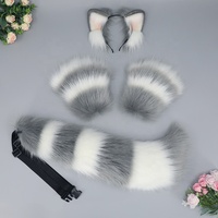 Réaliste Renard Loup Oreilles Bandeau En Peluche Animaux Oreilles Cheveux Cerceau Lolita Cosplay Cheveux Accessoires