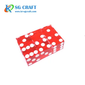 Dadi colorati Standard stampati all'ingrosso da 12Mm dadi stampati Trpg in plastica a 6 lati rosa per il gioco Ludo