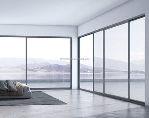 Di grandi dimensioni doppio temperato nascosto <span class=keywords><strong>porta</strong></span> in alluminio che si sovrappone pannelli scorrevoli in vetro moderno interno <span class=keywords><strong>porta</strong></span> <span class=keywords><strong>scorrevole</strong></span> apertura manuale - Product Image 4
