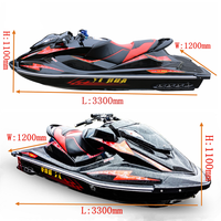 Bateau à moteur haute vitesse en fibre de verre 1300cc Jet Ski 2023 nouvel arrivage