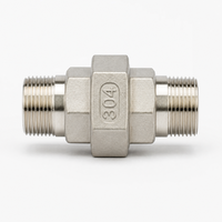 Raccord de tuyauterie en acier inoxydable 304, fileté mâle, lisse, basse pression, moulé par investissement, DN15-DN50, BSPP/BSPT, personnalisé OEM