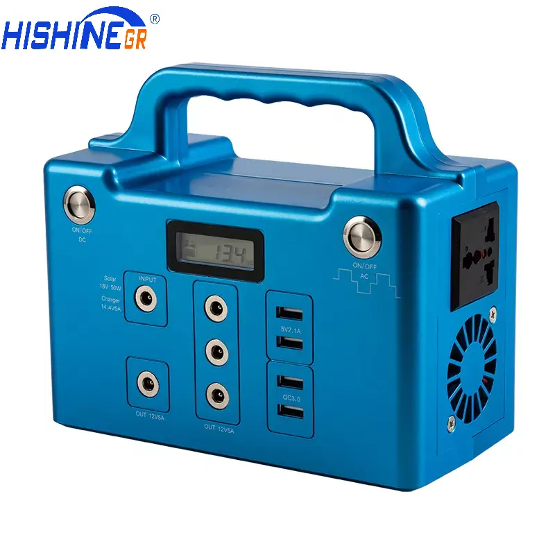 12000mah 3.7v 110v Pure Sine Wave Portable Home Camping All In One Solar Generator Solar Power Light System 200w Power Station