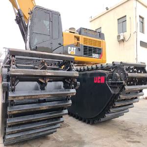 Excavadora Anfibia Original Caterpillar 349DL de Brazo Largo con Pontón Flotante para Pantanos en Venta - Product Image 5