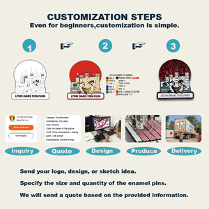 Tùy chỉnh 3D kim loại quay phim hoạt hình dễ thương-glow trong Dark mềm/cứng men Pantone màu sắc phong thủy thiết kế - Product Image 5