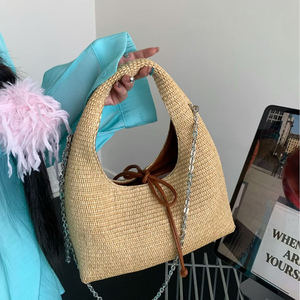 <span class=keywords><strong>Sac</strong></span> tissé en herbe à nœuds Brogan - <span class=keywords><strong>Sac</strong></span> <span class=keywords><strong>de</strong></span> plage pour vacances - <span class=keywords><strong>Sac</strong></span> bandoulière à chaîne - Product Image 1