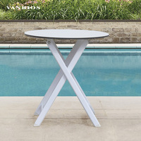 Ensemble de table et de chaises pliantes en métal blanc pour l'extérieur, meubles de salon pour patio, ensemble de meubles de plage, hôtel, jardin, parc, cour