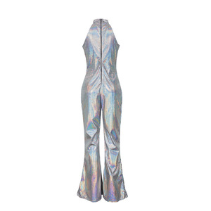<span class=keywords><strong>Tuta</strong></span> Hippie - Costume Sexy <span class=keywords><strong>Argento</strong></span> Scintillante per Halloween, Feste Cocktail, Spettacoli Teatrali, Stile Moda, Costume da Discoteca - Product Image 3