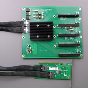 Carte d'extension PEX88096 5-GPU PCIe 4.0, 5 emplacements pour cartes graphiques, carte mère de serveur de station de travail - Product Image 1