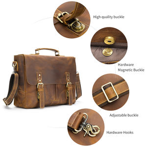 MARRANT Vintage pazzo cavallo valigetta in pelle da uomo in vera pelle borsa <span class=keywords><strong>Messenger</strong></span> 14/15 pollici per Laptop borsa in pelle valigetta da uomo - Product Image 6