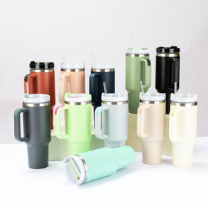 Travel Camping Custom logo Adventure <b>Double</b>-<b>wall</b> Stainless Steel 30oz 40oz Outdoor <b>Mugs</b> 40 oz Tumbler with Handle Lids Straw - Product Image 4