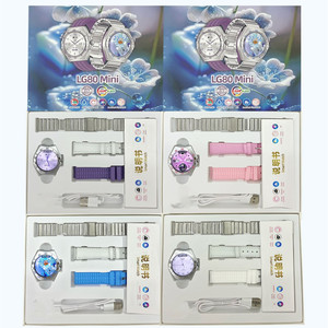 Jam Tangan Wanita LG80 MINI Bodi Logam 3 Tali Layar AMOLED HD Tahan Air IP68 Kalender Pelacak Kebugaran Menjawab Panggilan Monitor Detak Jantung - Product Image 2