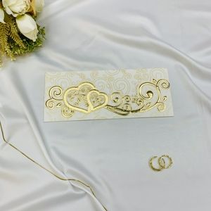 Cartes d'invitation de mariage de luxe personnalisées, <span class=keywords><strong>carte</strong></span> de vœux en papier avec gaufrage pour les mariages - Product Image 1