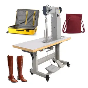 Automatización Equipaje Máquina DE COSER Post Bed Doble aguja Máquina de coser industrial