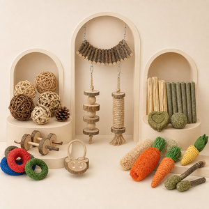 Surtido de Juguetes de Madera para Mascotas Pequeñas (Hámster, Conejillo de Indias, Conejo y Loro) - Artículos para Masticar Hechos en Yantai, Shandong - Product Image 6