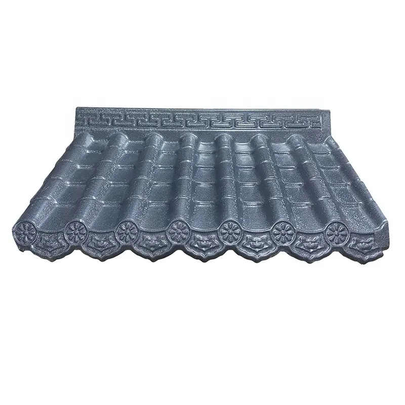 Chinese Style Anti-corrosion ASA Synthetic Resin PP Plastic Roof Tiles