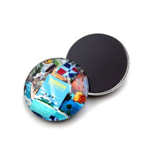 High Quality Customized Logo Souvenirs Gift Low MOQ 3D Souvenir Custom Glass <b>Fridge</b> Magnet - Product Image 4
