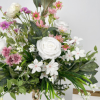 Bouquet Floral Artisanal Européen en Soie Artificielle pour Décoration, Accessoire Photo, Cérémonie de Remise des Diplômes, Fêtes, Maison et Salle à Manger