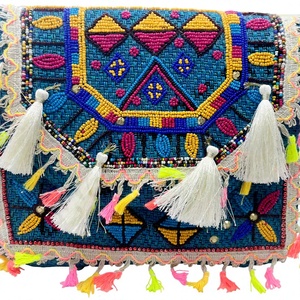 Nuevo Bolso Bandolera Boho Multicolor Bordado a Mano Estilo Banjara para Mujer, Bolso de Lona Étnico Indio para Viaje - Product Image 1