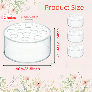 Trong Suốt Acrylic Vòng Hộp Hoa Bảng Trang Trí Vòng Bình 12 Lỗ Trung Tâm Bình - Product Image 2