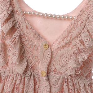 Commercio all'ingrosso Boutique di Estate Dei Bambini Del <span class=keywords><strong>Vestito</strong></span> Del Bambino Vestiti Delle Ragazze Senza Maniche Con Scollo A V Rosa Abito di Pizzo <span class=keywords><strong>per</strong></span> L'estate - Product Image 5