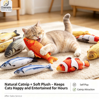 Jouet pour chat en peluche personnalisé avec logo, poisson doux de simulation, jouet à mâcher pour chaton, pour la dentition, le jeu autonome et le soulagement de l'ennui