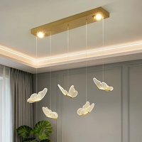 Lustre de salle à manger moderne et minimaliste de luxe léger à trois têtes LED, étanche, avec CRI 95 et design de bar unique