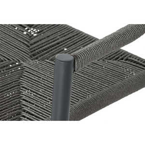 Sofá de Ratán y Aluminio, 131x55x76 cm, 2 Plazas, Negro - Product Image 5