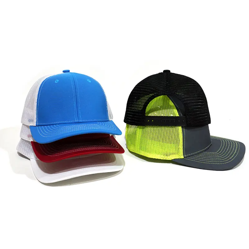 OEM 3D ricamo Richardson 112 cappello da camionista personalizzato 49 tinta unita Gorras Mesh bianco Snapback in maglia semplice cappellini sportivi da camionista