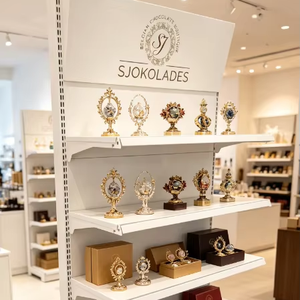 Factory Custom <strong>White</strong> Metal Retail Display <strong>Shelf</strong> Commercial Supermarket Shelving <strong>Unit</strong> for Convenience &amp; Chocolate Shop - Product Image 6