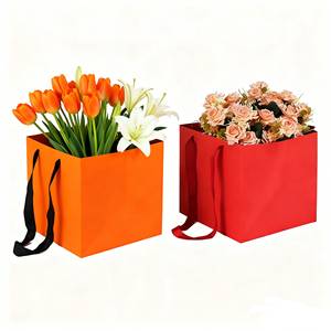 Sac cadeau de luxe en carton carré ivoire avec estampage à chaud pour la promotion en supermarché - Product Image 1