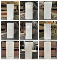 Porte en bois mélaminé blanc pleine grandeur, finition moderne, épaisseur 2,5-8 mm, pour fabrication de portes intérieures en HDF