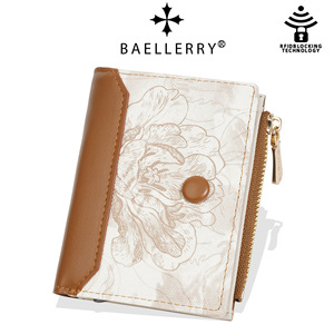 Billetera Rfid Pu Cuero Mujer Dama Baellerry Designer Wallet Mujer Custom Leather Card Holder Slim Small pop up Wallet para niñas - Product Image 6