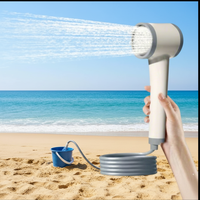 Pompe de douche d'urgence portable TL rechargeable par USB en ABS, sac étanche 4L, pour camping, randonnée, escalade, voyage en extérieur