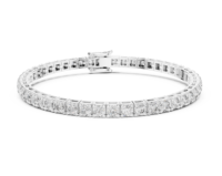 Pulsera de Diamantes Cultivados en Laboratorio con Certificación IGI, 11.10 CT, Chapada en Oro de 14K/18K, 37 Piedras, Corte Brillante, Joyería de Lujo de Primera Calidad