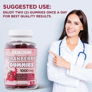 Özel Marka Kızılcık Jelibonları Yüksek Kaliteli Kadınlar İçin Kızılcık Vitaminleri Takviye Edici Jelibonlar Antioksidan Probiyotik Kolajen Jelibonlar - Product Image 3
