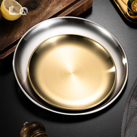 Assiettes de luxe personnalisées avec logo, en acier inoxydable, pour restaurant, hôtel, maison, mariage, bijoux, 14/17/20/23/26/30CM