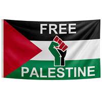 Drapeaux de voiture de Palestine en gros, taille personnalisée, bon marché, pour la publicité extérieure, avec mât, drapeaux et bannières promotionnels