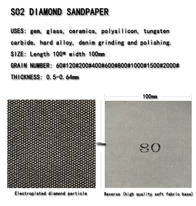 Lixa de Diamante Quadrada OEM para Polimento de Carbeto, Cerâmica, Vidro, Polissilício, Ouro e Aço 60 # -4000 #   100x100mm - Product Image 3
