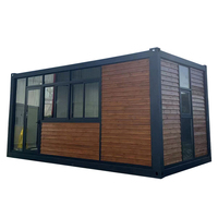Kit de maisons modulaires préfabriquées en verre à faible coût pour chambre, unité, hôtel, bureau, magasin, café, maisons conteneurs préfabriquées