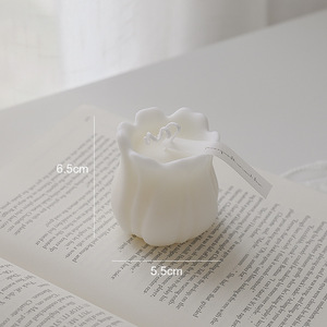 Candele profumate a forma di palla di fiori di rosa decorazione per la casa di nozze Kerze Bougie Tulip candela/candele di cera di soia - Product Image 2