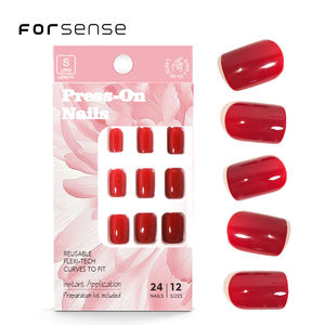 <span class=keywords><strong>Faux</strong></span> <span class=keywords><strong>ongles</strong></span> en Chine Simple Vin Rouge Pré Collé Fournitures Carré Court ABS Presse sur <span class=keywords><strong>ongles</strong></span> <span class=keywords><strong>avec</strong></span> logo personnalisé Boîte d'emballage <span class=keywords><strong>Faux</strong></span> <span class=keywords><strong>ongles</strong></span> en Chine - Product Image 1