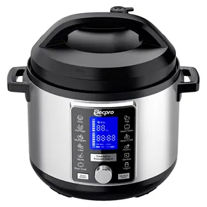 2024 Hot Sale 6L 1000W 80kPa LED Display Digital Non-stick Coating Stainless Steel Electric Pressure Cooker