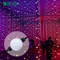 Guirlande lumineuse LED à pixels SHIJI, décoration de Noël colorée, 360 RGB IP67, éclairage paysager, DC12V 24V, programmable DMX512, boule lumineuse à pixels