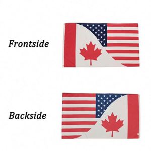 Manufacturer Custom Double Sided Printing 3x5 Feet America Canada Country Friendship <b>Flag</b> With 2 Grommets - Product Image 3